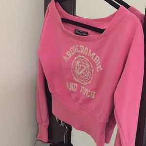 Abercrombie and fitch crop sweat shirt